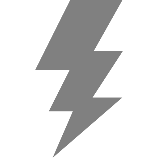 Gray Lightning Bolt Icon