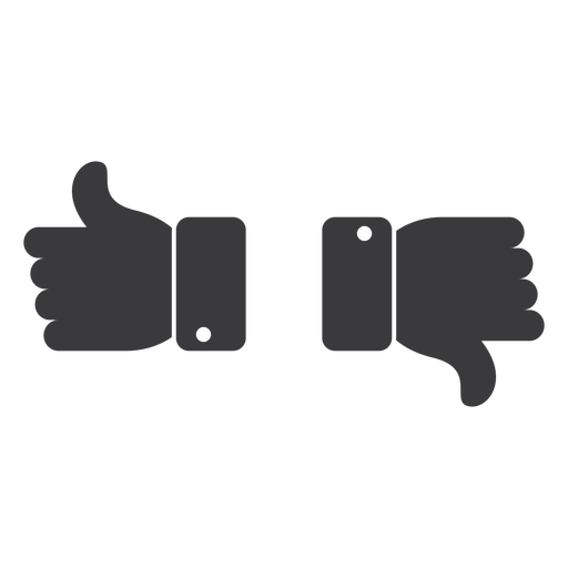 Like Ok Dislike Thumb Pair Silhouette