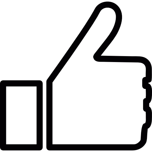 Like Hand Symbol For Social Media Interface Icons Free Download