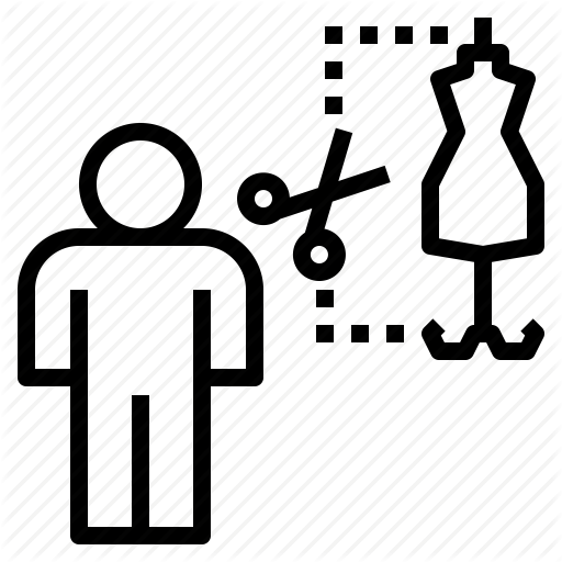 Designer, Dressmaker, Fabric, Occupation, Sewing, Tailor Icon