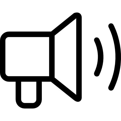 Megaphone With Sound Lines