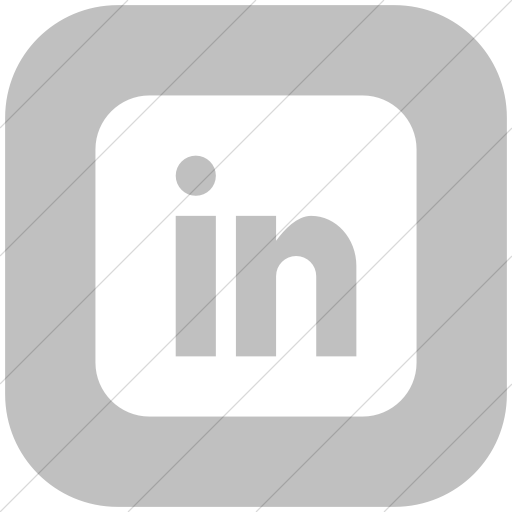 Flat Rounded Square White On Silver Social Media