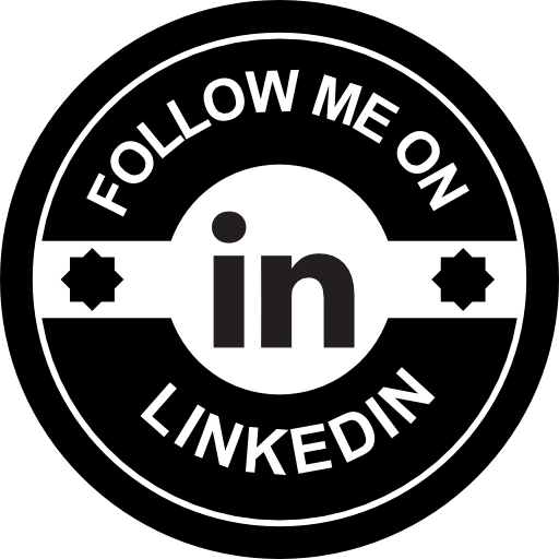 Follow Me On Linkedin Social Badge Icons Free Download