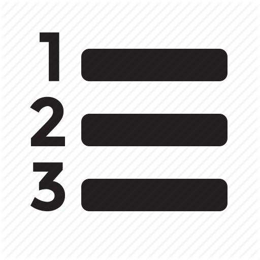 Editor, List, Ol, Ordered List Icon