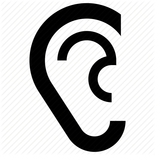 Ear, Hear, Hearing, Listen, Listening, Sense Icon