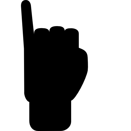 Little Finger Up Of Hand Silhouette Icons Free Download