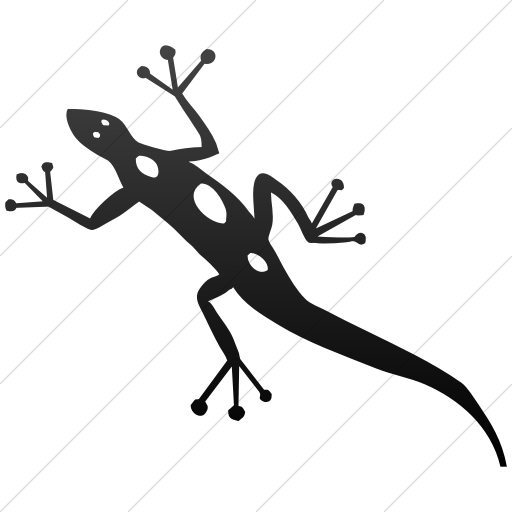 Simple Black Gradient Animals Lizard Icon