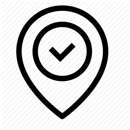 Check, Location, Map, Pin, Place, Position Icon