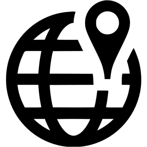 Black Worldwide Location Icon