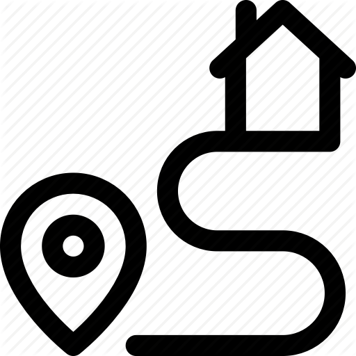 Delivery, Home, Location, Map, Route, Tracking Icon