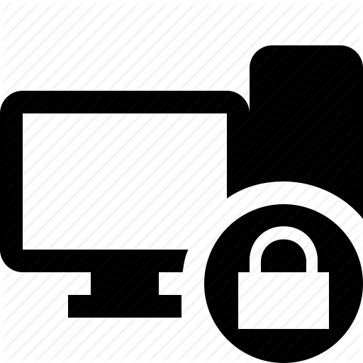 Computer, Desktop, Lock, Monitor, Server Icon