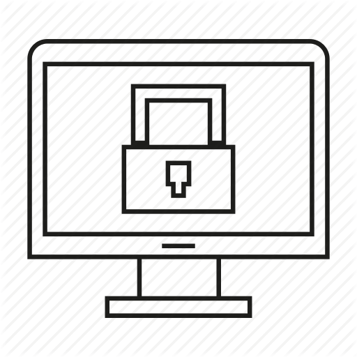 Computer, Desktop, Key, Lock, Security Icon