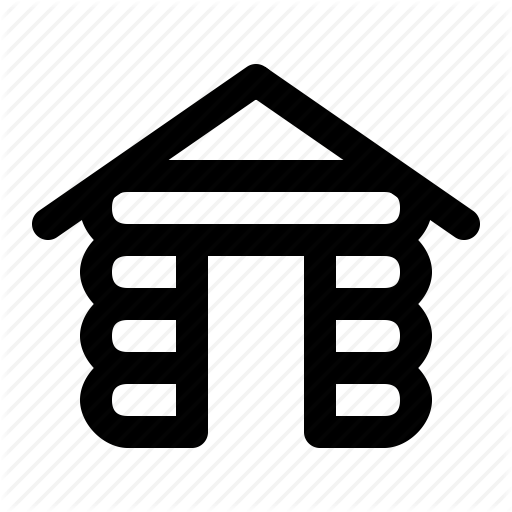 Building, Cabin, C House, Log, Wood Icon