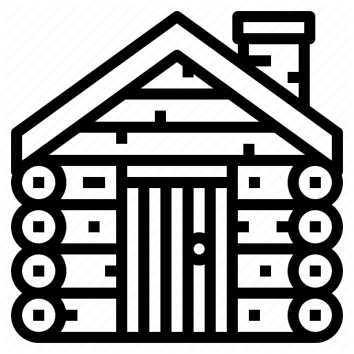 Buildings, Cabin, House, Log, Winter Icon