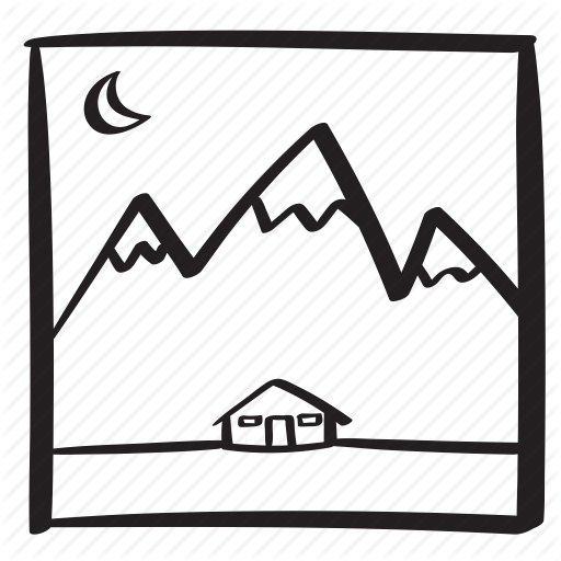 Cabin, Holiday, Log, Mountains, Snow, Vacation, Winter Icon