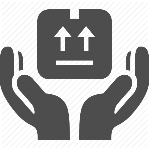 Box, Crate, Handle With Care, Hands, Logistics Icon