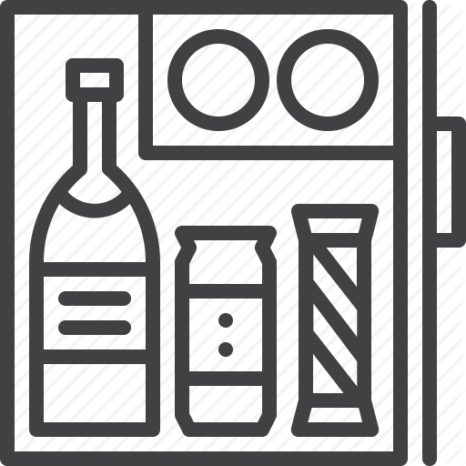 Bar, Fridge, Hotel, Mini Icon