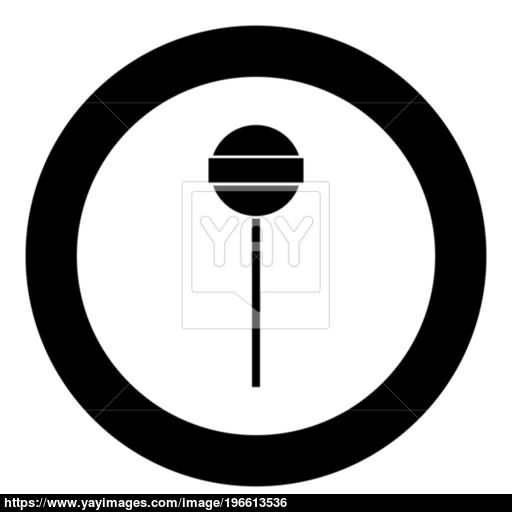 Lollipop Icon Black Color In Circle Vector