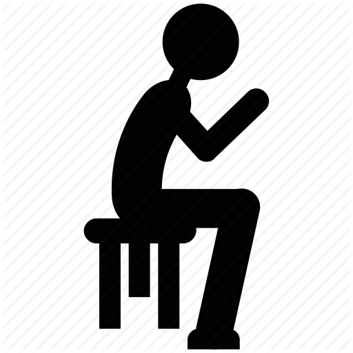 Lonely Man, Man Sitting, Thinking, Working, Worried Icon