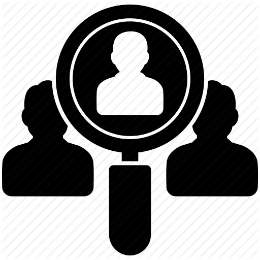 Hiring, Looking For, Magnifying Glass, Person, Recruitment Icon
