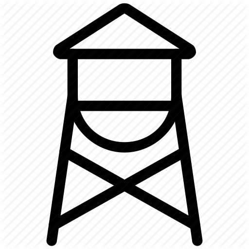Fire, Lookout, Tower, Watch, Water Icon