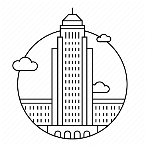 Building, California, City, Los Angeles, Usa Icon