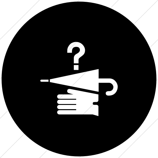 Flat Circle White On Black Aiga Lost And Found Icon