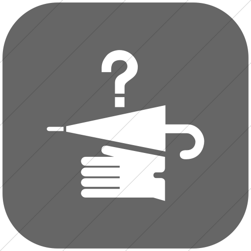 Flat Rounded Square White On Gray Aiga Lost And Found Icon