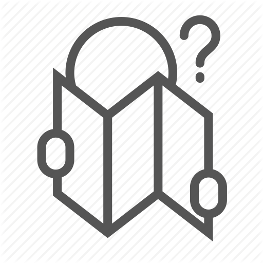 Lost, Map, Right, Road, Searching, Tourist, Way Icon