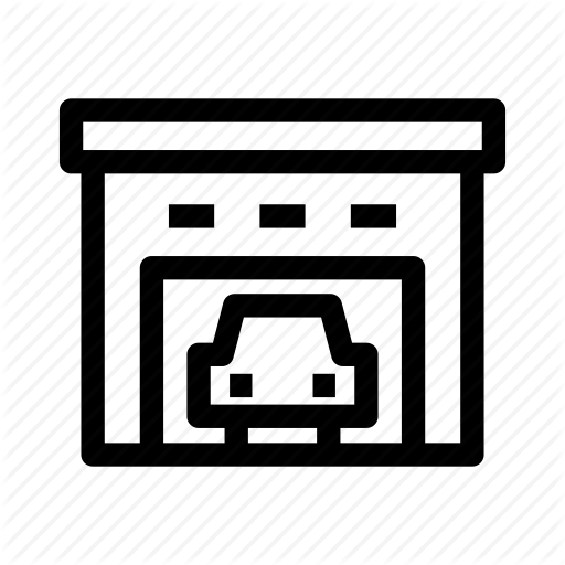 Building, Garage, Parking, Parking Lane, Parking Lot Icon