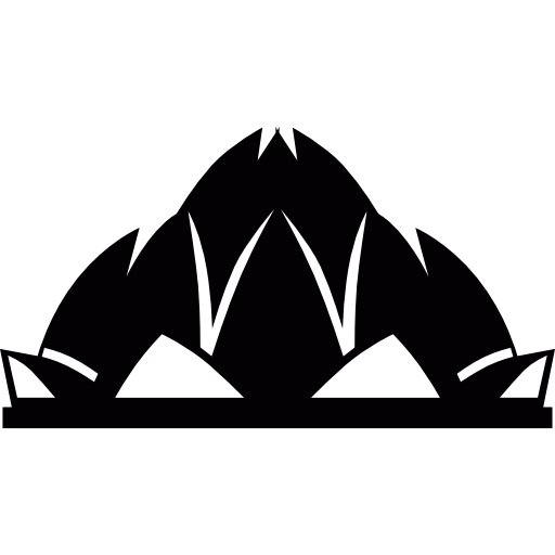 Lotus, Flower, Temple, Monuments, Delhi, India Icon