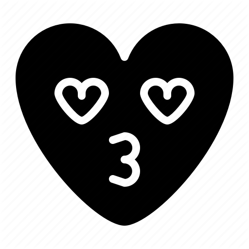 Emoji, Heart, Kiss, Love Icon