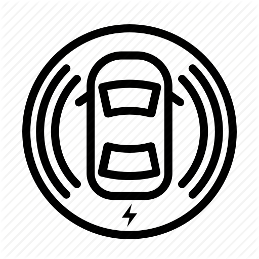 Car, Charger, Charging, Electric Car, Wireless Icon