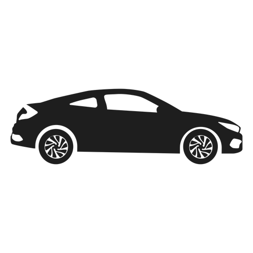 Luxury Car Side View Silhouette