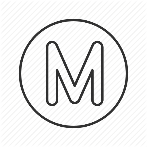 Capital M, Letter M In A Circle, M, M Button, Male Icon