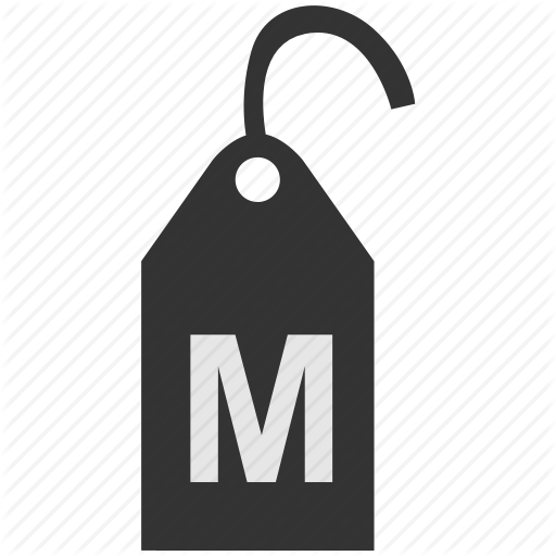 Clothes, Clothing, Label, M, Size, Tag Icon