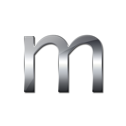 Metalic Letter M Icon Png