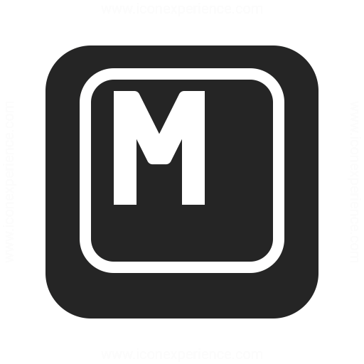 Keyboard Key M Icon Iconexperience