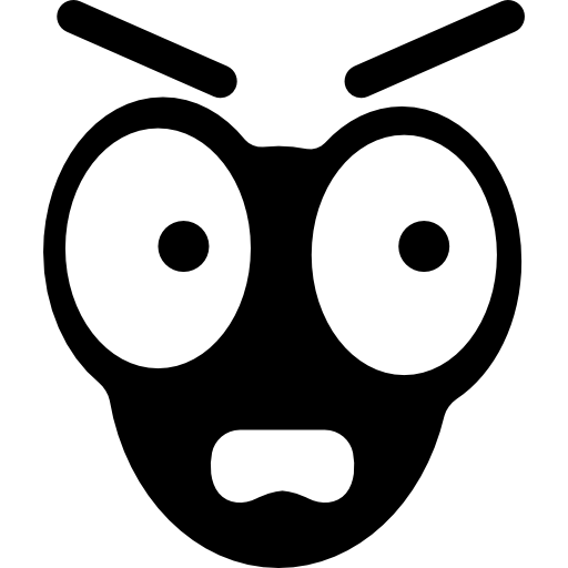 Mad Emoticon Face With Big Eyes Icons Free Download