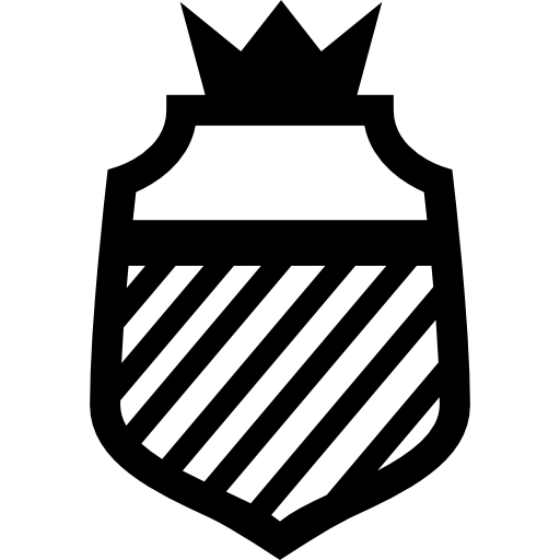 Shield With Stripes And A Crown Icons Free Download