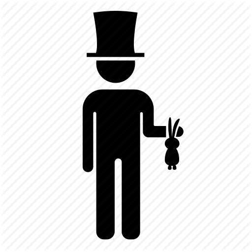 Figure, Human, Magic, Magician, Rabbite, Show Icon