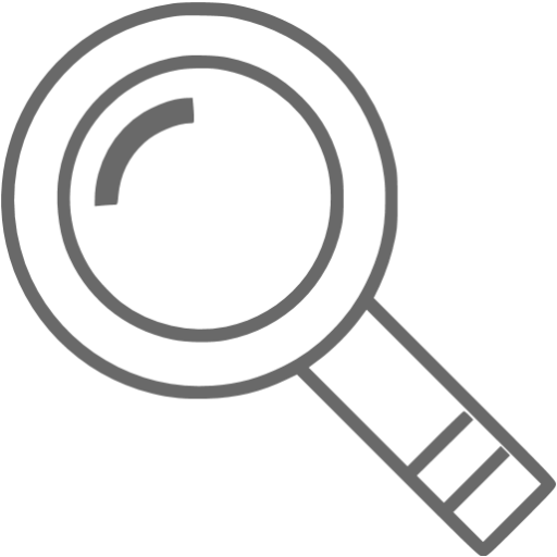 Dim Gray Magnifying Glass Icon