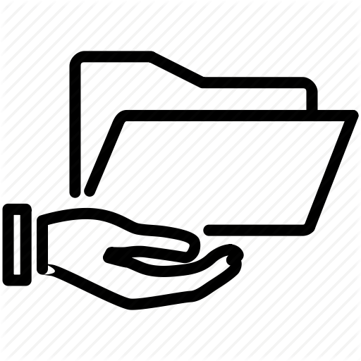 Folder, Hand, Share Icon