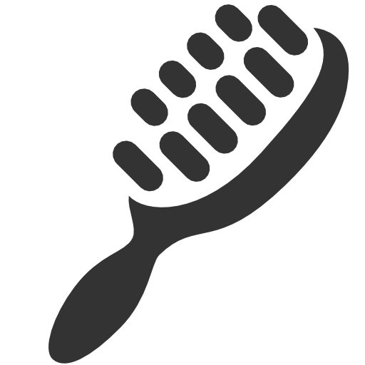 Hair, Brush Icon