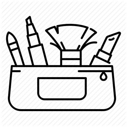 Beauty, Brushes, Cosmetic Bag, Cosmetics, Lipstick, Makeup Icon