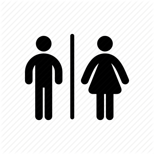 Female Male Restroom, Toilet, Wc Icon