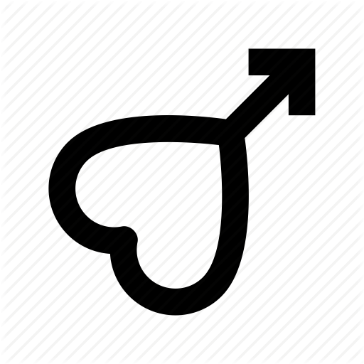 Heart, Lovely, Male Gender Symbol, Man In Love, Valentine Icon