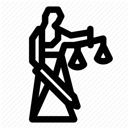 Justice, Lady Justice, Law, Scales, Sword Icon