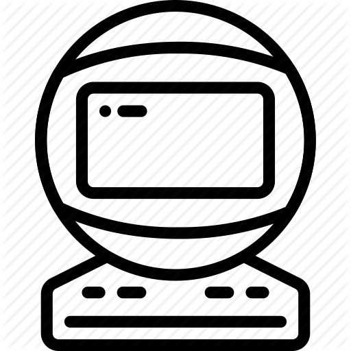 Monitor, Outline, Retro, Screen, Tech, Tv Icon