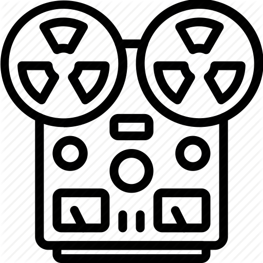 Audio, Data, Outline, Real, Reel, Retro, Tech Icon